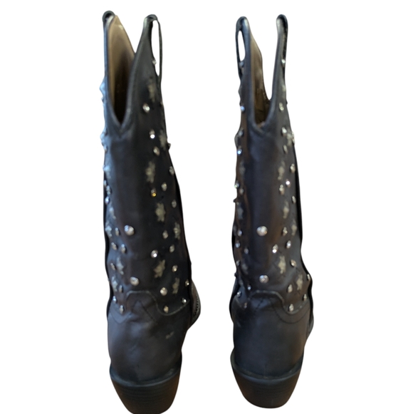 Roper Starlights Navy Studded Cowboy Boots Size 7 - Picture 5 of 13
